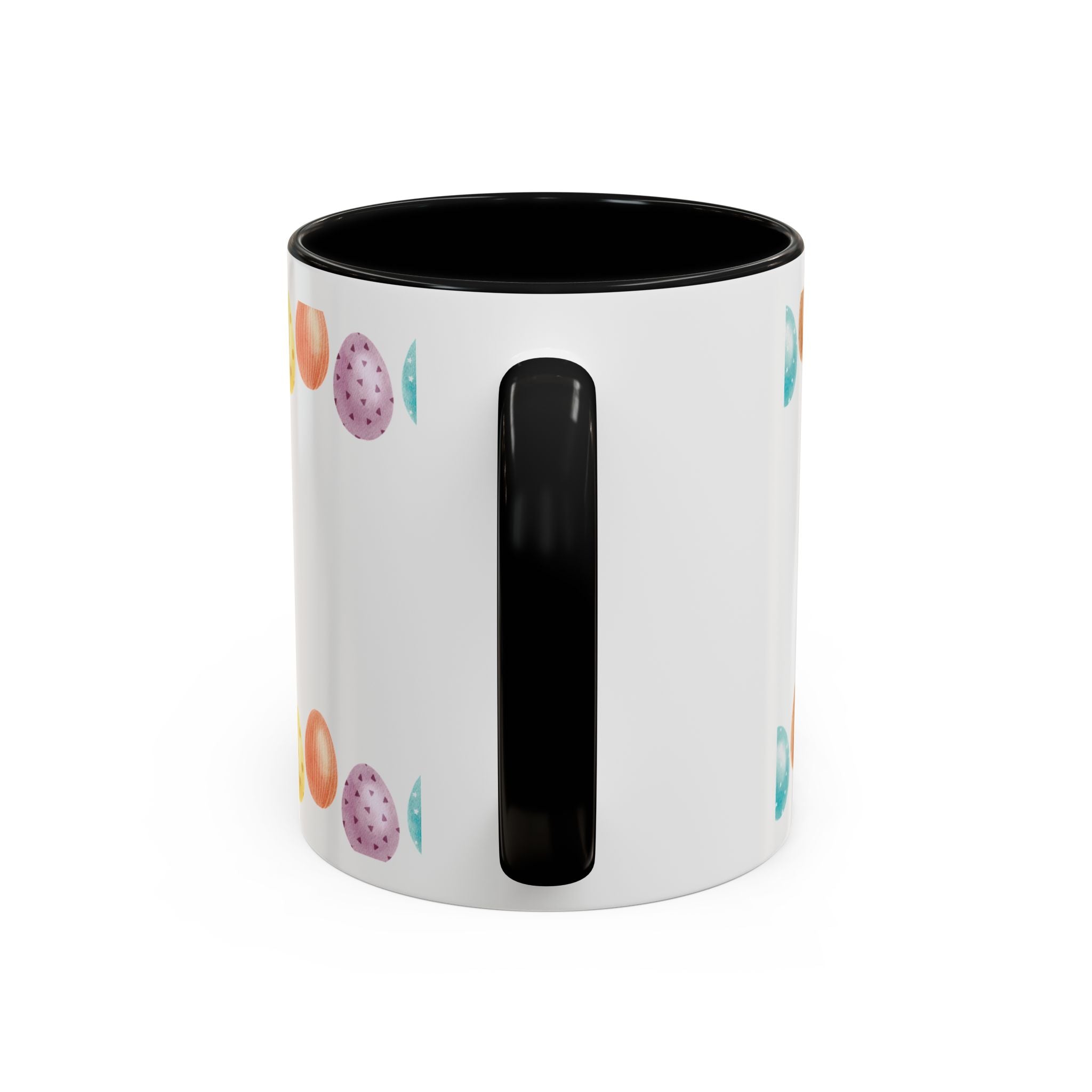 He Is Risen! Easter Accent Coffee Mug – Colorful Pastel Egg Border (11/15oz)