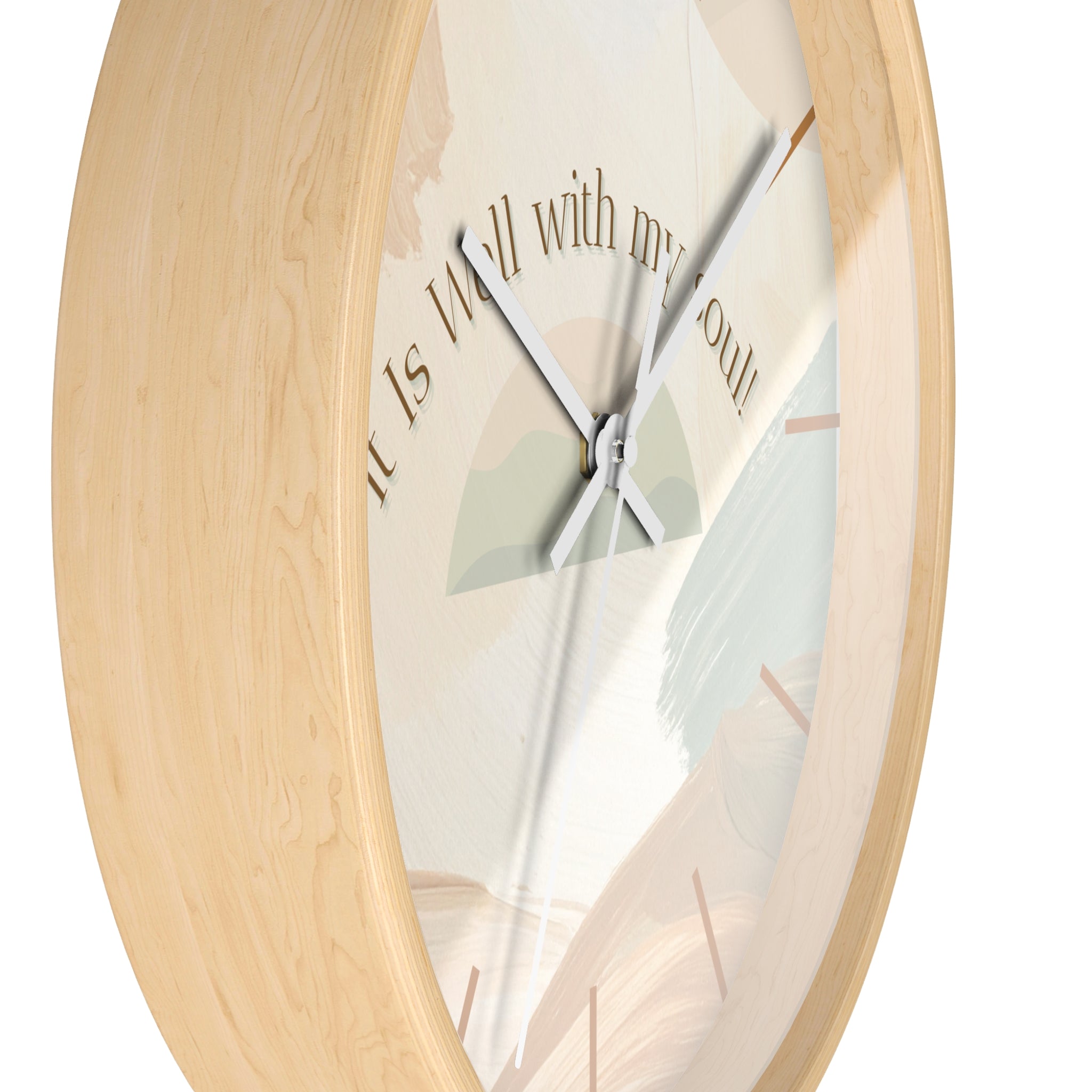 Wall Clock - Faith- Neutral Abstract Decorative Clock