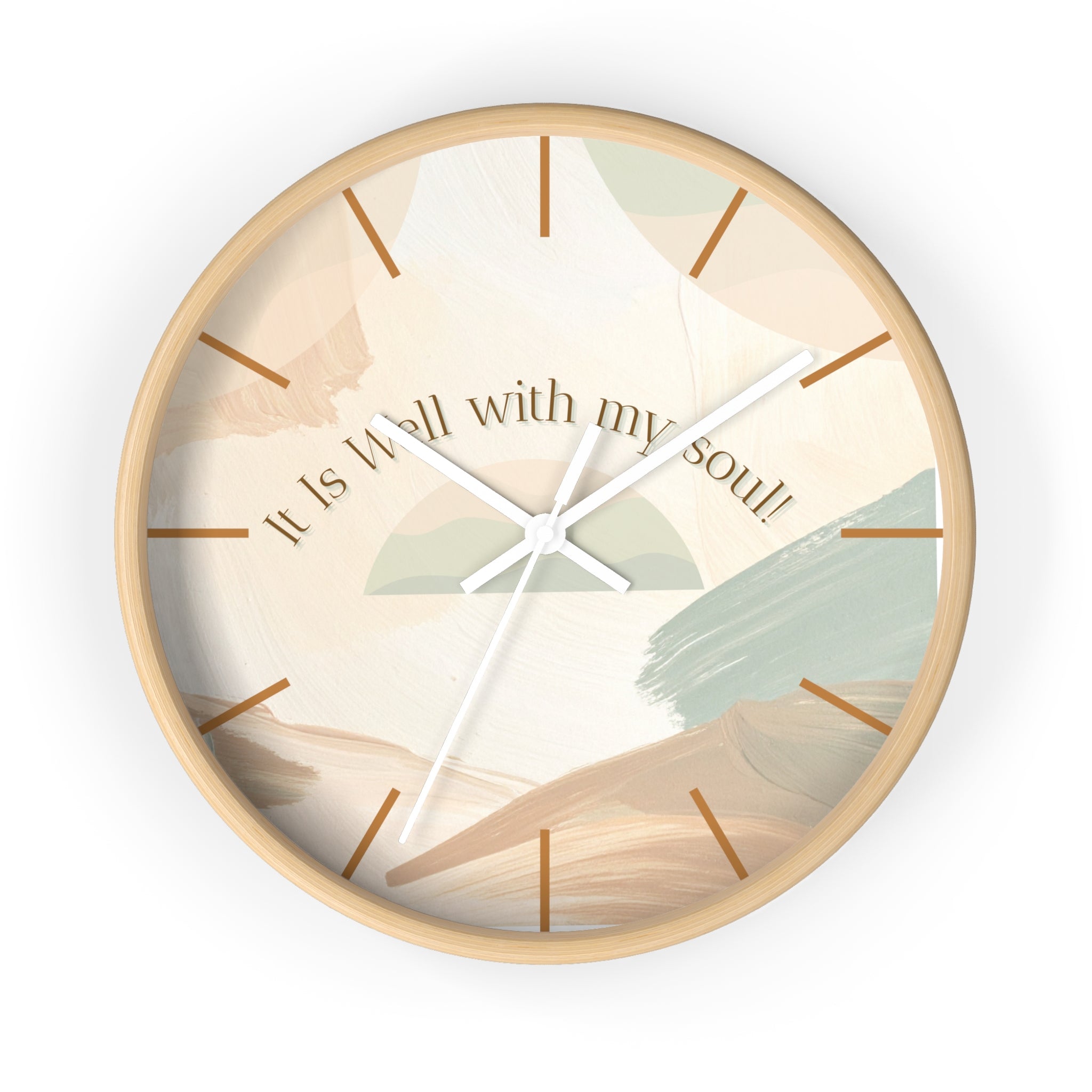 Wall Clock - Faith- Neutral Abstract Decorative Clock