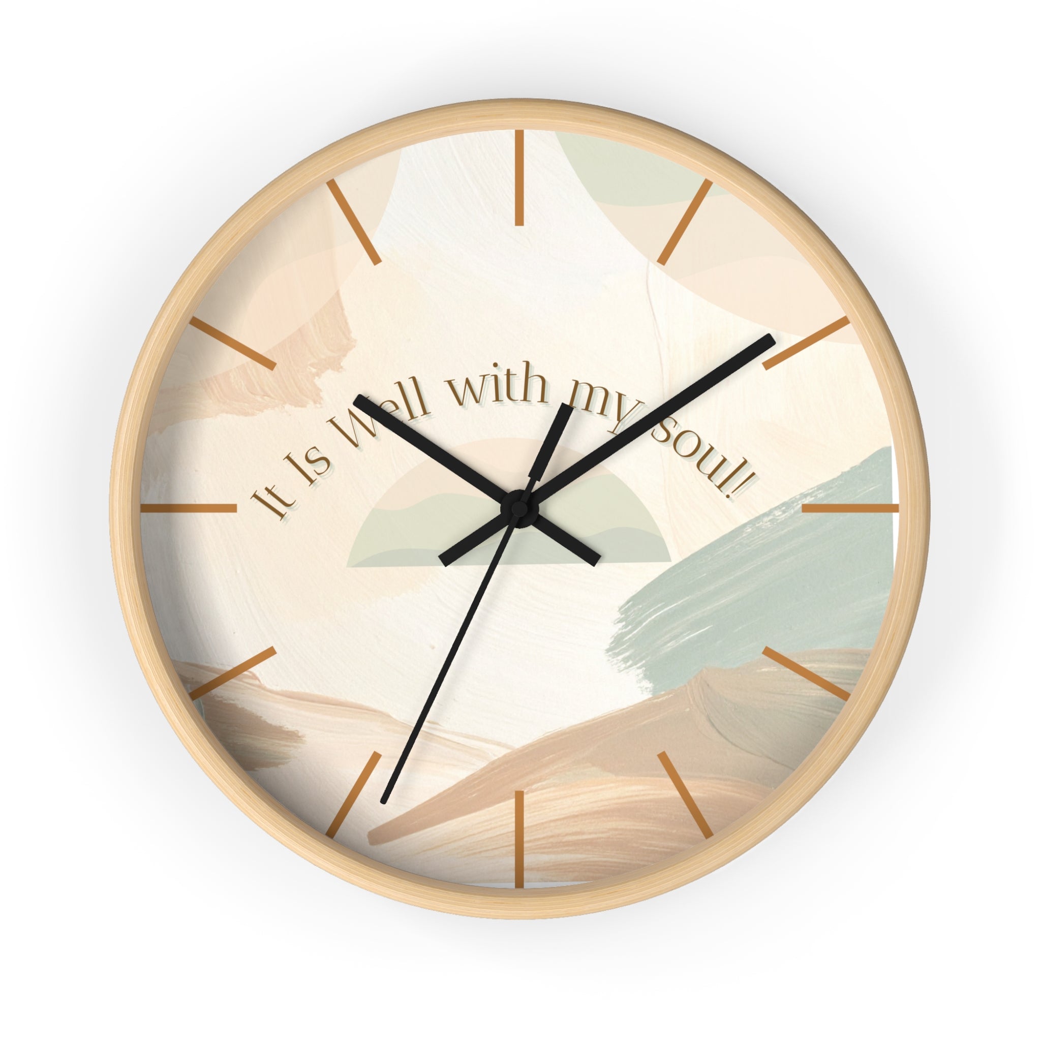 Wall Clock - Faith- Neutral Abstract Decorative Clock