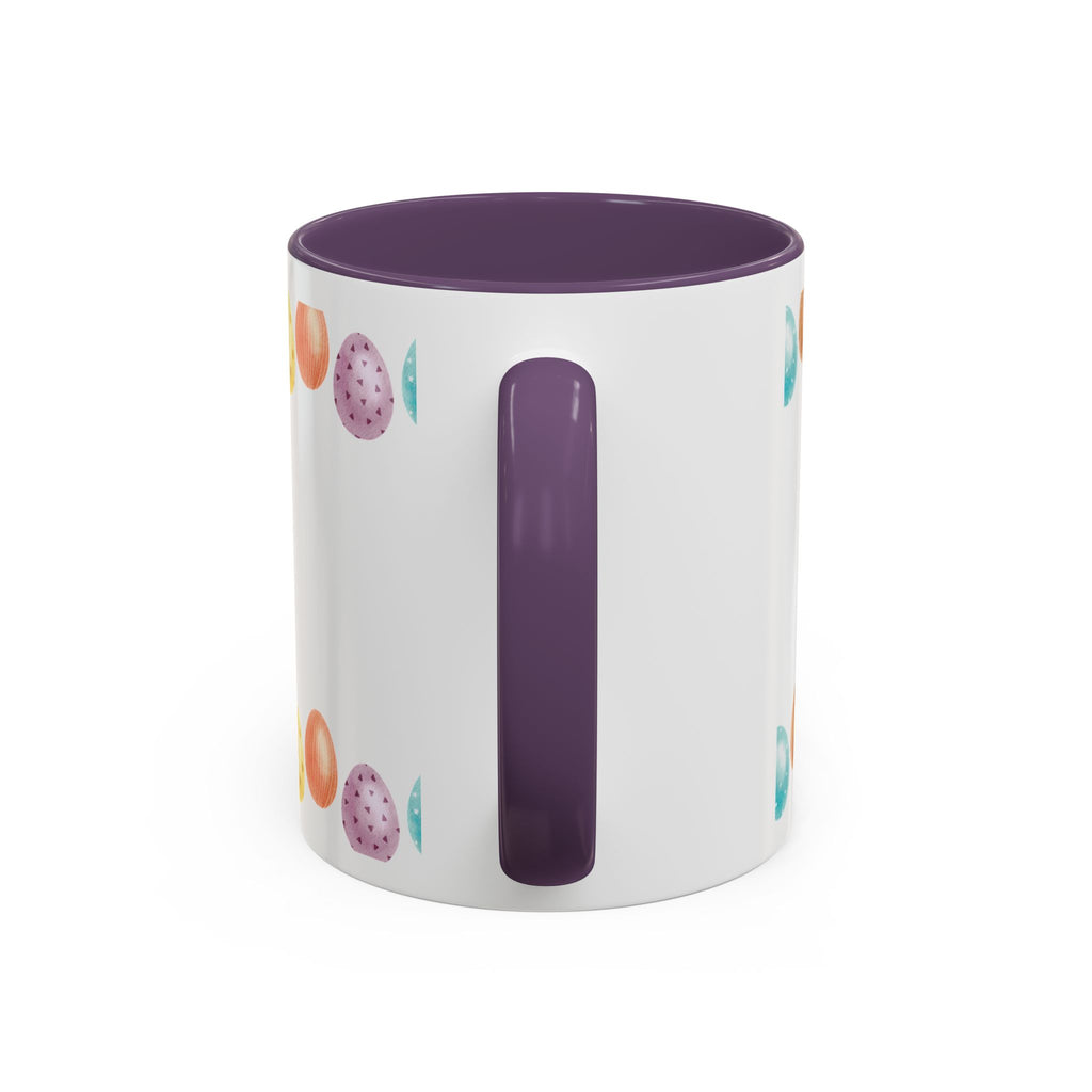 He Is Risen! Easter Accent Coffee Mug – Colorful Pastel Egg Border (11/15oz)