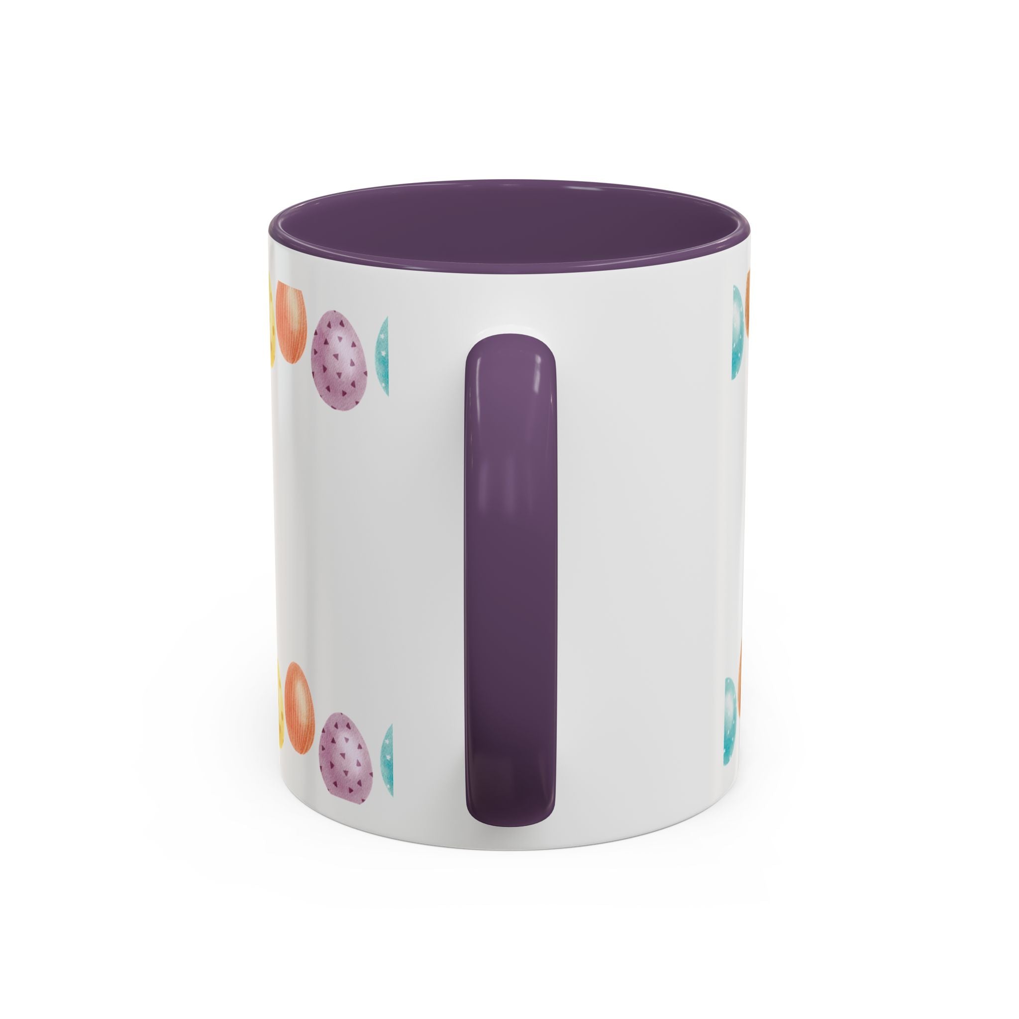 He Is Risen! Easter Accent Coffee Mug – Colorful Pastel Egg Border (11/15oz)