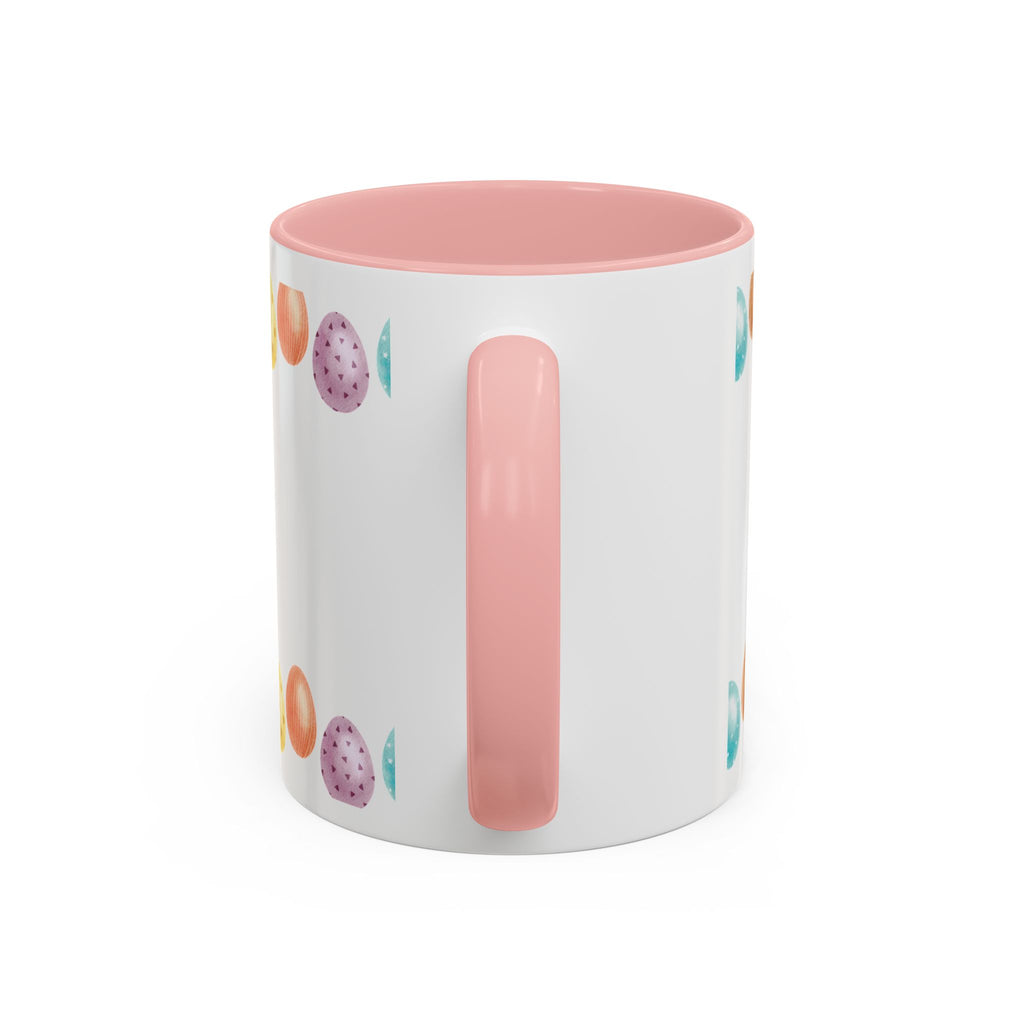 He Is Risen! Easter Accent Coffee Mug – Colorful Pastel Egg Border (11/15oz)