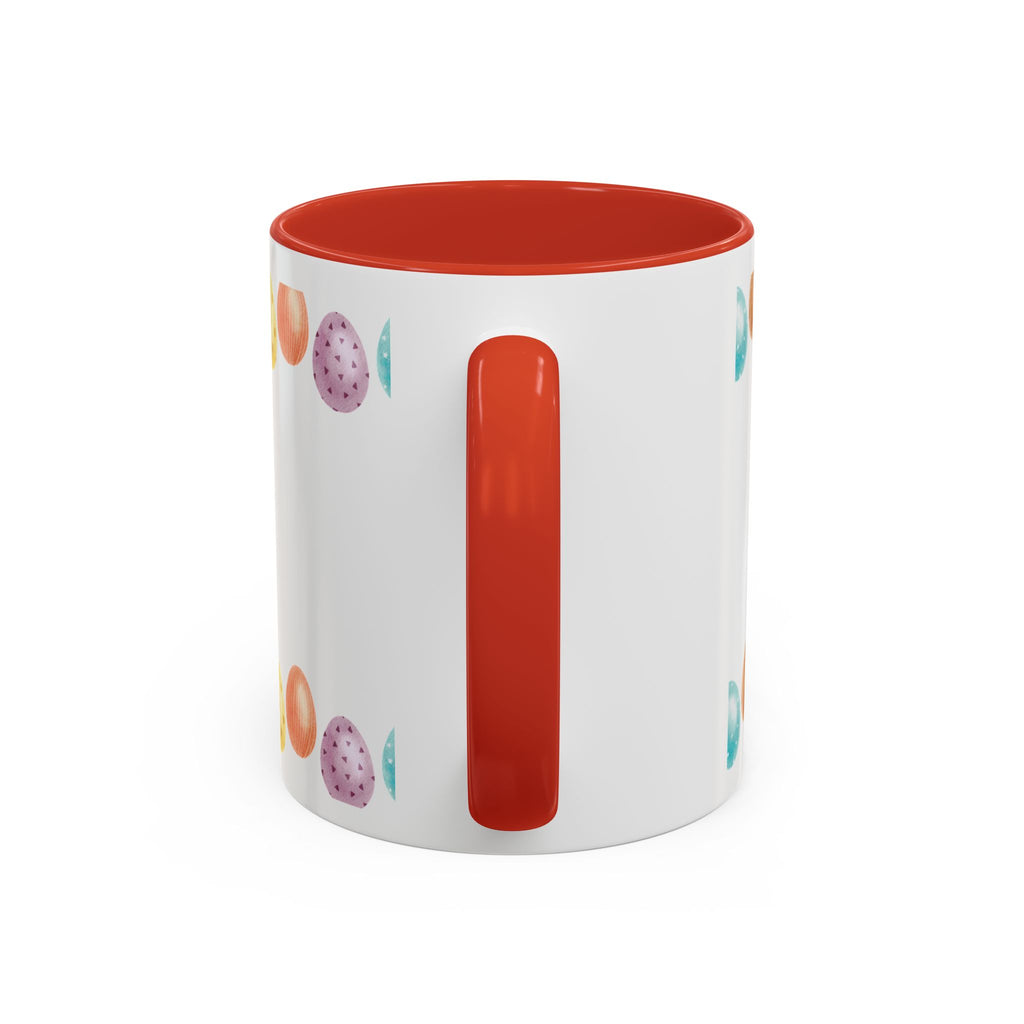 He Is Risen! Easter Accent Coffee Mug – Colorful Pastel Egg Border (11/15oz)