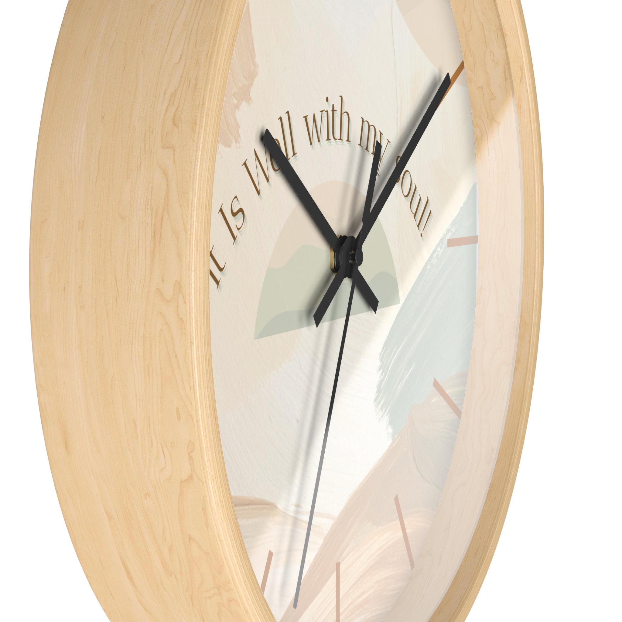Wall Clock - Faith- Neutral Abstract Decorative Clock